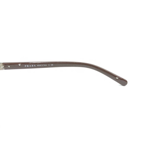 Prada VPR 53M 1BI-1O1 Brown Half Rim Eyeglasses Frames 52-18 135 Italy Designer - Picture 9 of 12